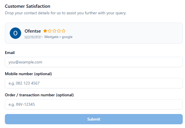 Customer Recovery (Using Review Perks & Short Links)