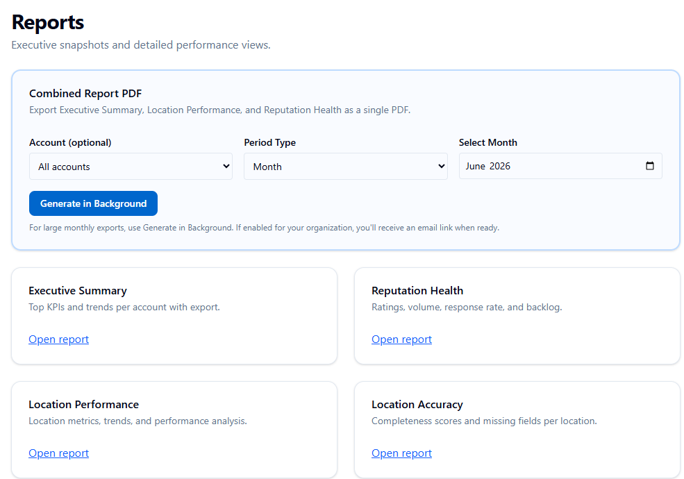 Managing Reports & Exports