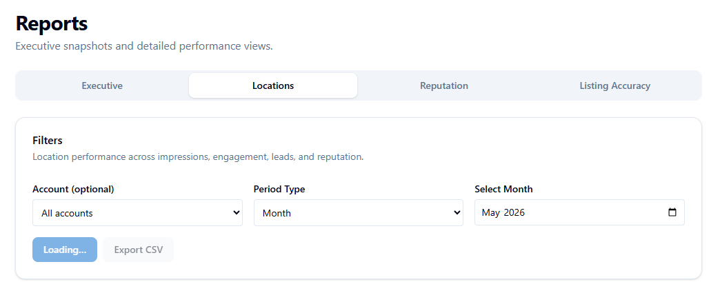 Analyzing the Locations Performance Report