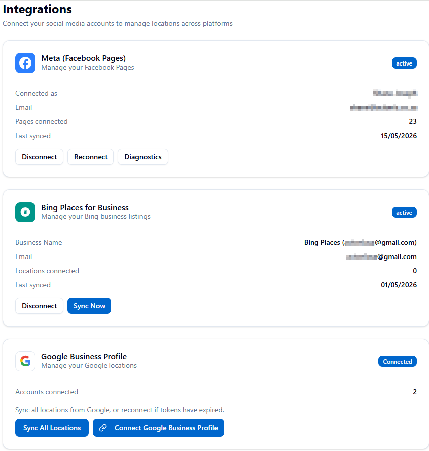 Managing Platform Integrations